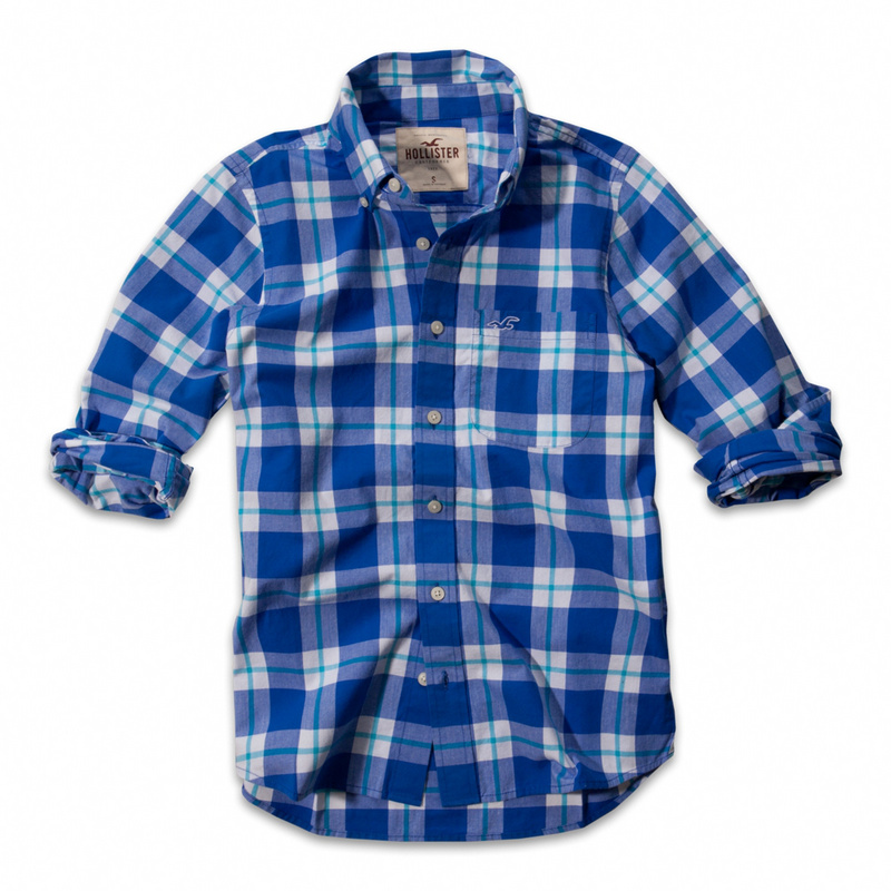 Hollister Hombres Pura Algodón Camisa HCO4535